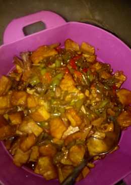 Tumis buncis tahu kuning