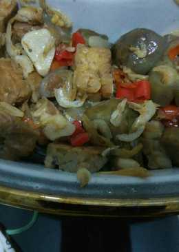 Tumis terong tempe ebi