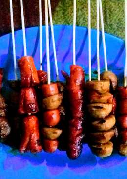 Sate bakso sosis barbeque