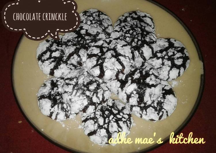 cara membuat Chocolate Crinkle Cookies