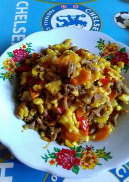 Oseng pedas jagung muda usus ayam