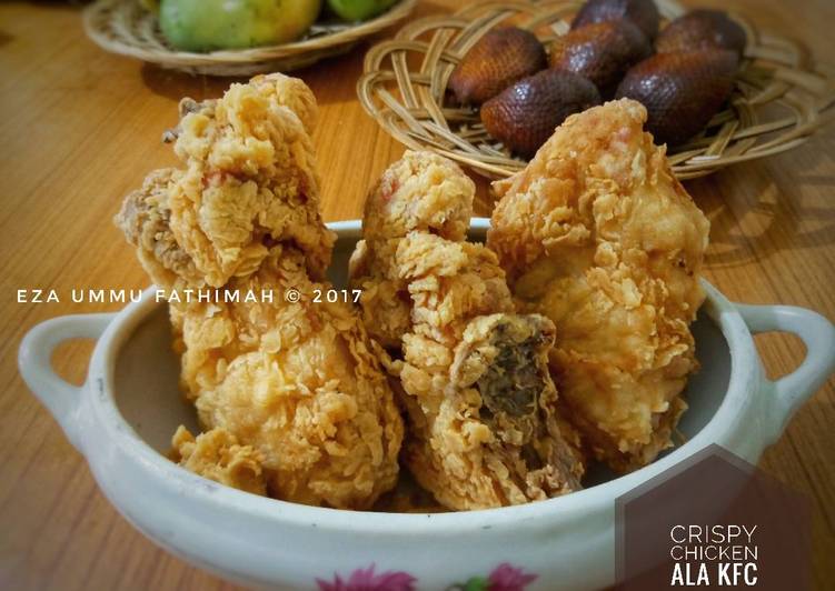 bahan dan cara membuat ?? Crispy Chicken ala KFC ?? crispy-nya awet, bikinnya gampil ??