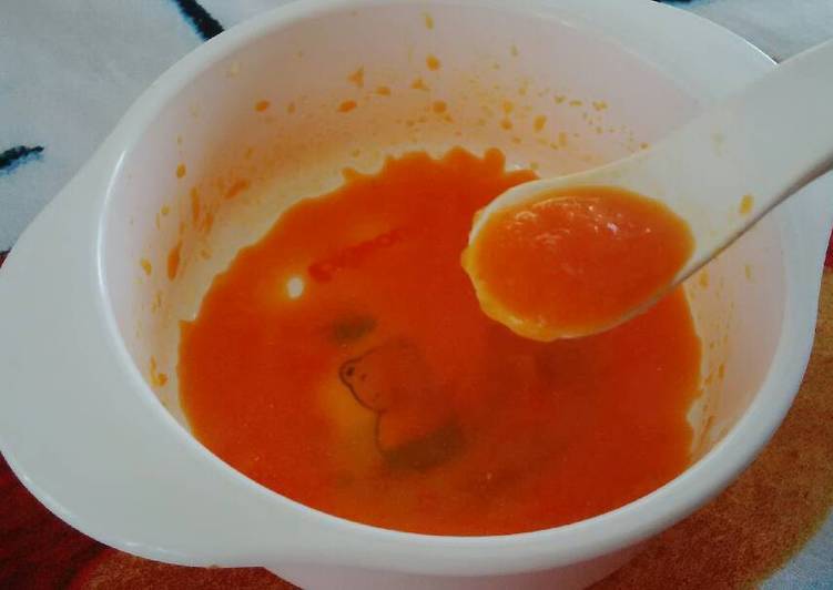 bahan dan cara membuat Mpasi Tomatel (tomat wortel) 6bulan