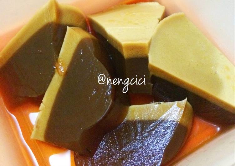 resep lengkap untuk Agar agar Santan Gula Merah