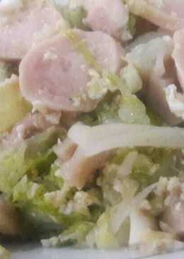 Tumis kol sawi putih