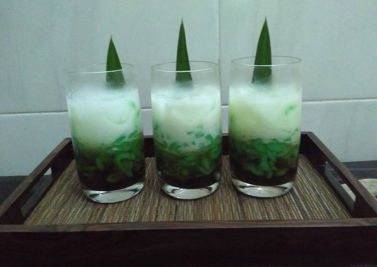 gambar untuk resep Es Cendol Pandan + Nangka Nutrijel