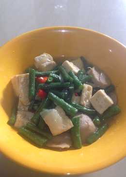 Tumis kacang panjang ala kadarnya