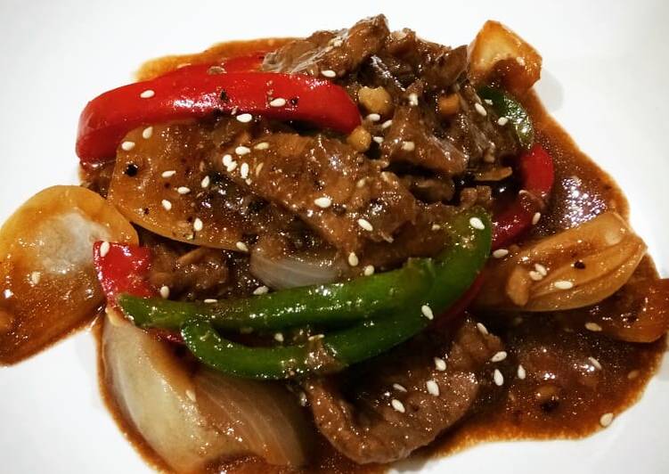 resep masakan Daging sapi lada hitam