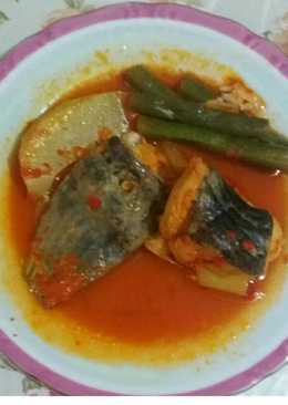 Asam pedas ikan tapah dengan labu siam dan buncis