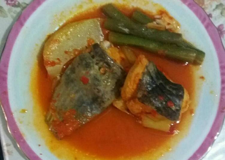 gambar untuk resep makanan Asam pedas ikan tapah dengan labu siam dan buncis