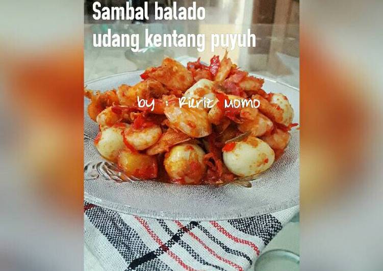 Resep Balado Udang kentang puyuh Kiriman dari Rieriz MoMo