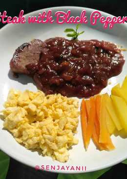 Beef Steak Black Pepper Sauce / Steak Sapi Saus Lada Hitam