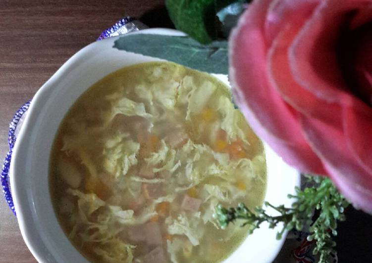 resep lengkap untuk Sup Jagung Makroni (Macaroni Corn Soup)