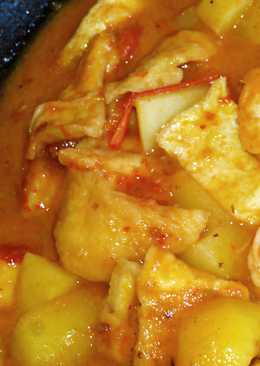 Udang masak santan bumbu rujak