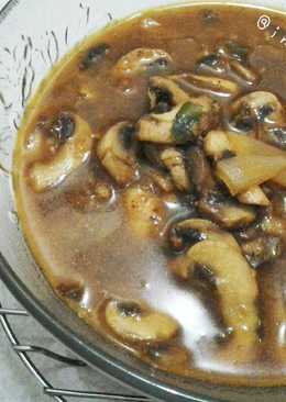 Semur Jamur Kancing Pedas Sederhana