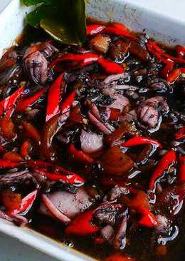 Hot Spicy Black Squids aka Cumi Kuah Item Super Lembuuut