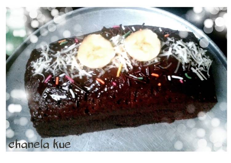 bahan dan cara membuat Brownies pisang