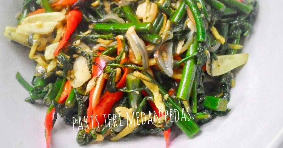 331 resep  tumis pakis pedas enak dan sederhana Cookpad