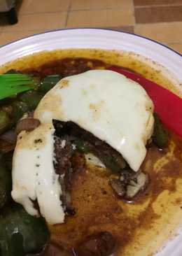 Steak Daging Cincang Saus Lada Hitam