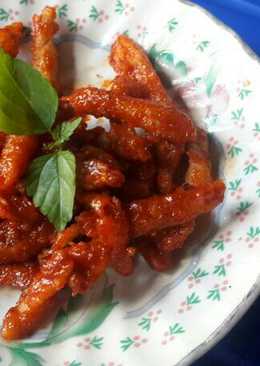 Jamur krispi bumbu gochujang ala Korea