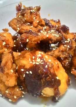Ayam goreng saus madu