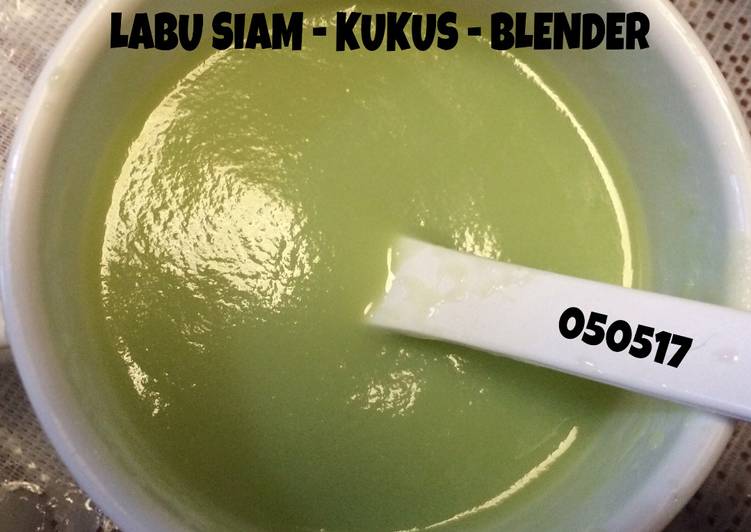 gambar untuk cara membuat Mpasi tunggal 6m pure labu siam