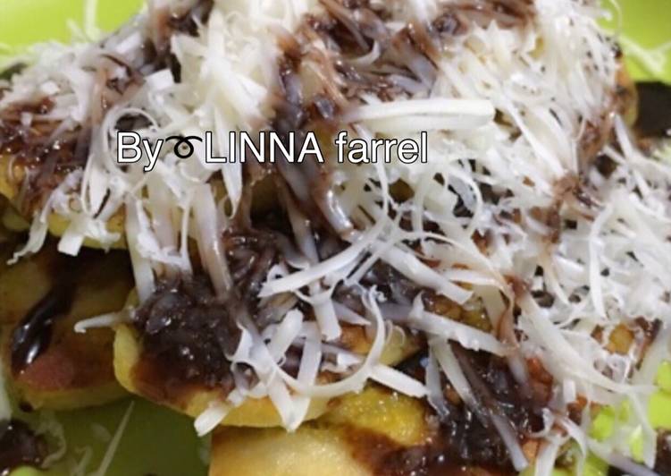 resep Pisang keju susu bakar teflon