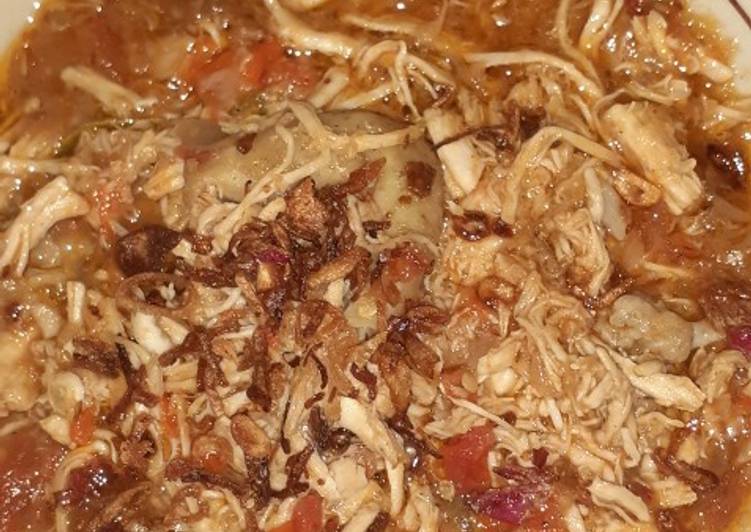 Resep Ayam Suwir Kuah Pedas oleh alifiatus sholikha - Cookpad