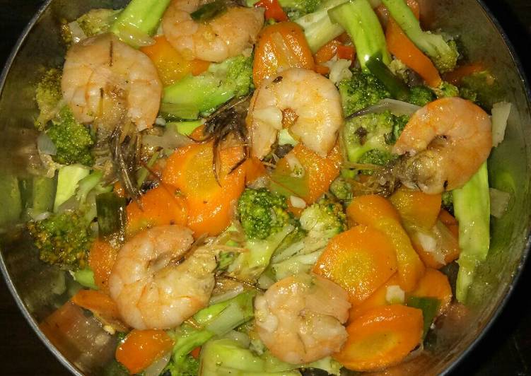 gambar untuk resep makanan Tumis sayur brokoli udang