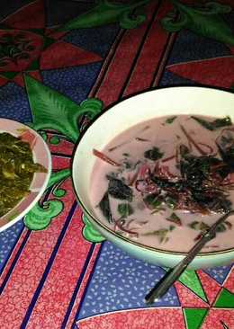 Sayur bayam merah + santan