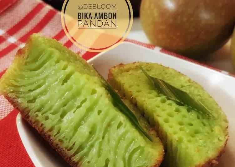 bahan dan cara membuat 271. Bika Ambon Pandan Ekonomis