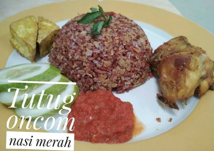 resep lengkap untuk Tutug oncom Nasi merah