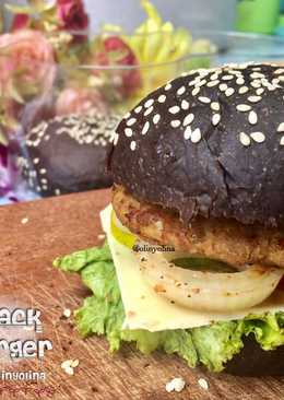 Black Burger Homemade