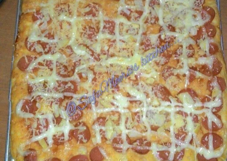 cara membuat Pizza kotak simple