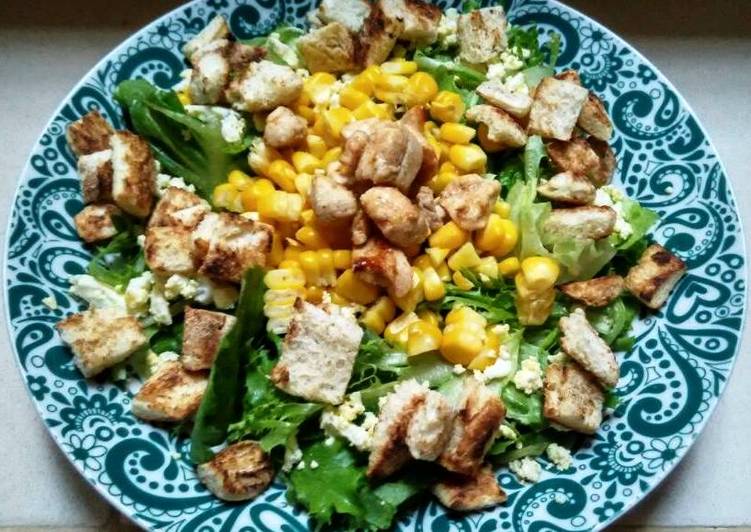 bahan dan cara membuat Caesar Salad My Version