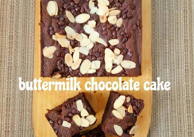 cara membuat Buttermilk Chocolate Cake #ketopad