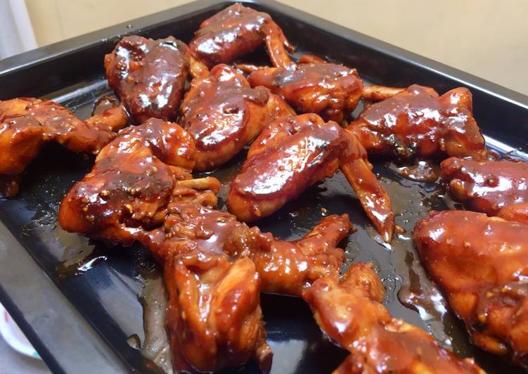 resep lengkap untuk Oriental spicy wings