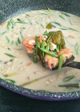 Gulai taucho buncis udang tempe padang