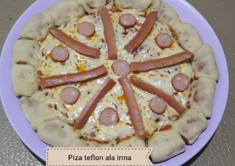 resep lengkap untuk Piza teflon lembut dan tipis ala phd