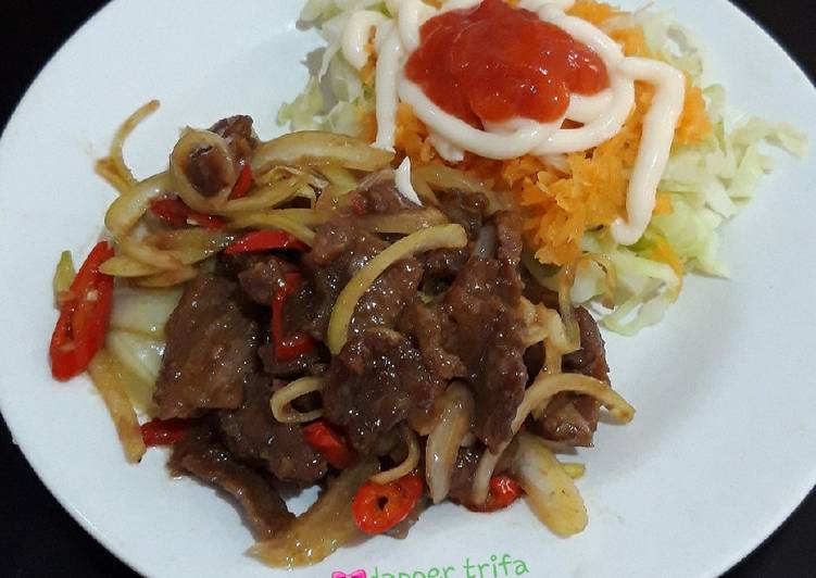 gambar untuk resep makanan Beef teriyaki