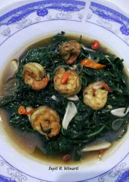 Tumis Kangkung Udang Saos Tiram