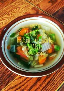 Sup Brokoli wortel manis simple dan sehat no msg