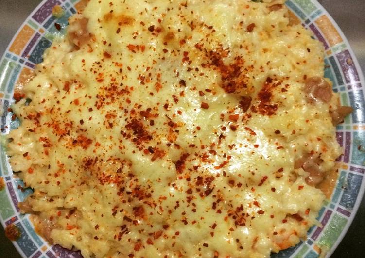 resep lengkap untuk Cheese Baked Rice ( Nasi Panggang Keju