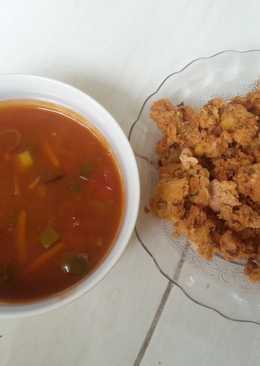 Cumi krispi saus padang