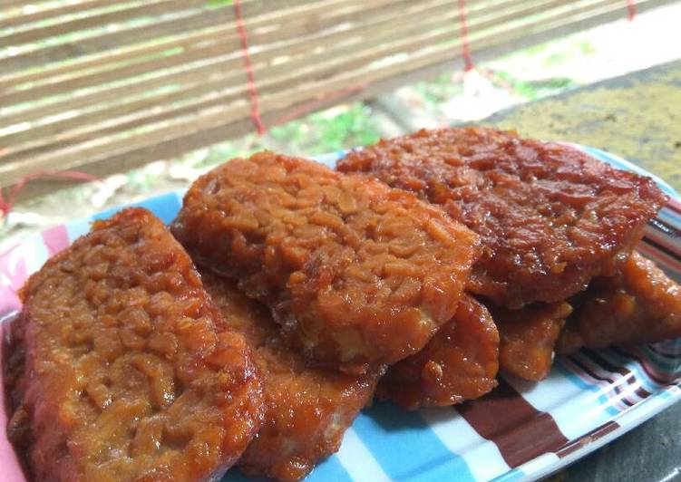 bahan dan cara membuat Tempe bacem