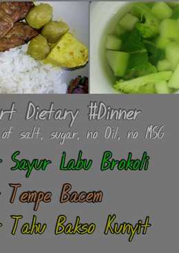 Heart Dietary #Dinner (limit of salt, sugar, no Oil, no MSG)