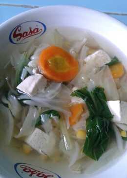 Sayur bening campur campur (masakan rumah sederhana)