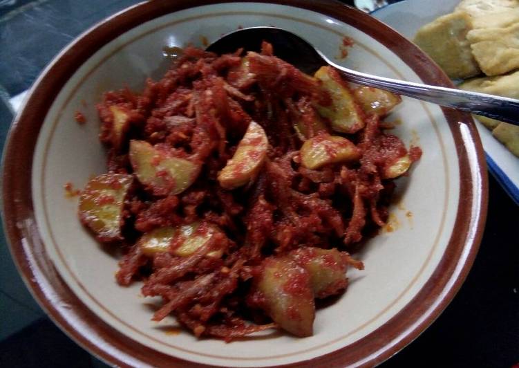 gambar untuk resep makanan Balado jengkol teri