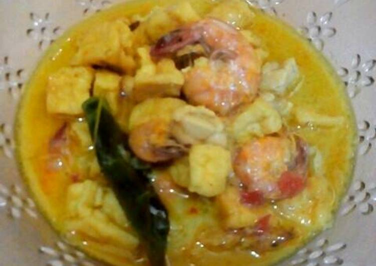 cara membuat Kare Udang, Tahu Tempe