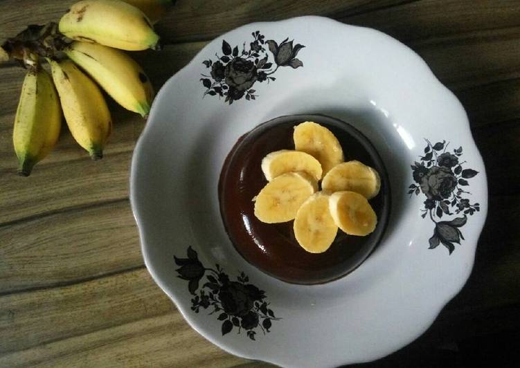 cara membuat Puding isi nextar coklat